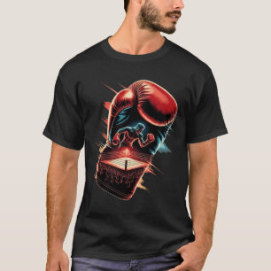 Mehrfache Exposition Art Boxing Handschuhe kämpfen T-Shirt
