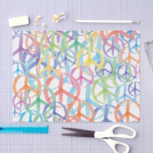 Mehrfache Farben der Friedenssymbole Seidenpapier (Handwerk)