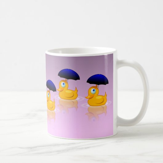 Mehrfache Regenschirm-Enten Kaffeetasse (Rechts)