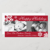 Mehrfache Schneeflocke-WeihnachtsFotokarte Feiertagskarte (Vorne/Hinten)