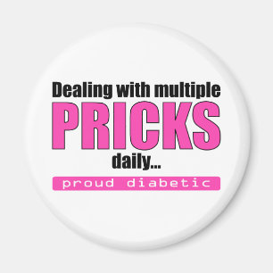 Mehrfache Stichel täglich beschäftigen (Rosa) Magnet