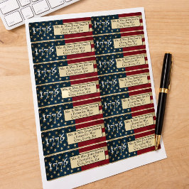 Mehrfache US-Flagge 1776 Rücksendeadresse Etiketten