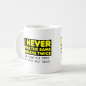 Mehrfacher-Mistake-Funny-Mug oder Mehrfach-Fehler- Kaffeetasse (Vorderseite Links)