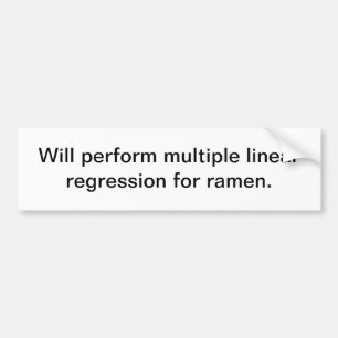 Mehrfaches Linear-Regression für Ramen Autoaufkleber
