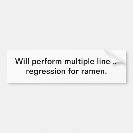 Mehrfaches Linear-Regression für Ramen Autoaufkleber (Vorne)