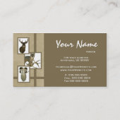 Mehrfaches Tiertaxidermy-Visitenkarten ~ D2 TAN Visitenkarte (Rückseite)