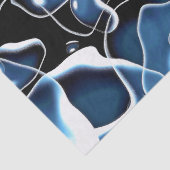 Mehrfaches unregelmäßig geformtes Blau und Seidenpapier (Ausschnitt)