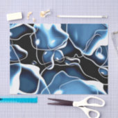 Mehrfaches unregelmäßig geformtes Blau und Seidenpapier (Handwerk)