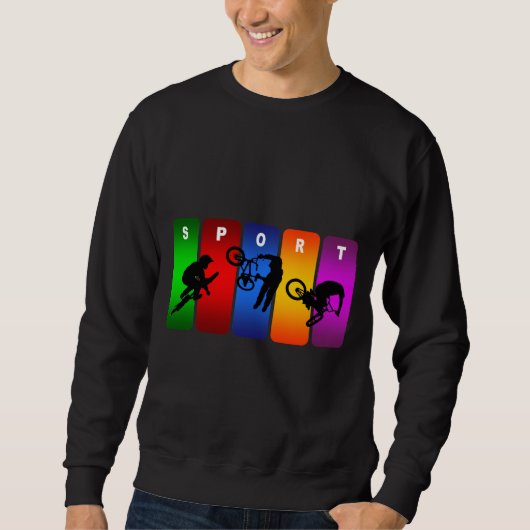Mehrfarben-BMX Emblem Sweatshirt (Vorderseite)
