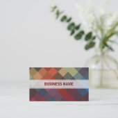 Mehrfarben Diamant Nahtloses Muster 4 Visitenkarte (Stehend Vorderseite)