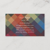 Mehrfarben Diamant Nahtloses Muster 4 Visitenkarte (Rückseite)