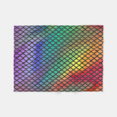 Mehrfarben- und schwarze Drache-Skala-Decke Fleecedecke (Vorderseite (Horizontal))