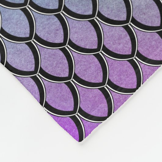 Mehrfarben- und schwarze Drache-Skala-Decke Fleecedecke (Ecke)