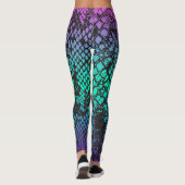 Mehrfarben verblassen Snakeskin Leggings (Rückseite)