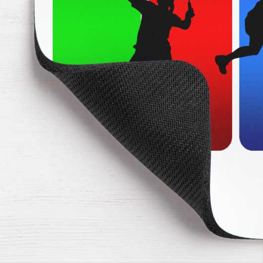 Mehrfarbenbadminton-Emblem Mousepad (Ecke)