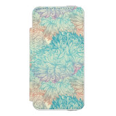 Mehrfarbenblumengekritzel-Muster Incipio iPhone Geldbeutel-Hülle (Folio Vorderseite)