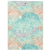 Mehrfarbenblumengekritzel-Muster Klemmbrett (Rückseite)