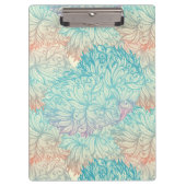 Mehrfarbenblumengekritzel-Muster Klemmbrett (Vorderseite)