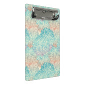 Mehrfarbenblumengekritzel-Muster Mini Klemmbrett (Schrägansicht)