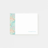 Mehrfarbenblumengekritzel-Muster Post-it Klebezettel (Vorderseite)