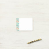 Mehrfarbenblumengekritzel-Muster Post-it Klebezettel (Auf Schreibtisch)