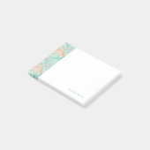 Mehrfarbenblumengekritzel-Muster Post-it Klebezettel (angewinkelt)