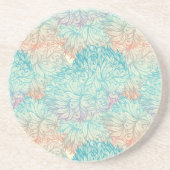 Mehrfarbenblumengekritzel-Muster Sandstein Untersetzer (Vorne)