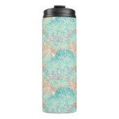 Mehrfarbenblumengekritzel-Muster Thermosbecher (Vorderseite)