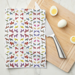 MehrfarbenDala Pferde Geschirrtuch