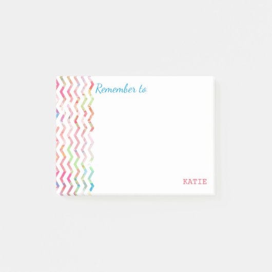 MehrfarbenErinnerungsanmerkungen Post-it Klebezettel (Vorderseite)