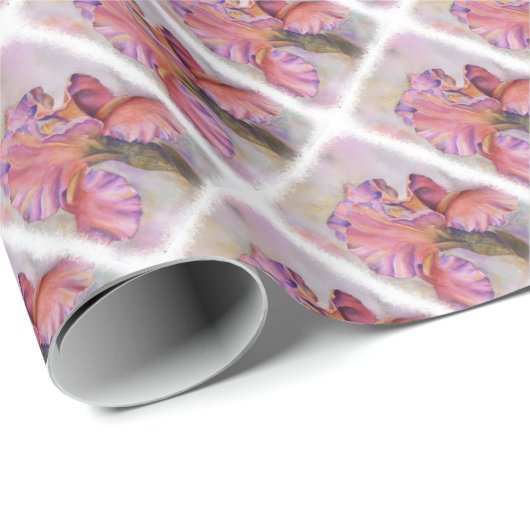 MEHRFARBENES PINK IRIS-WRAPPING-PAPIER GESCHENKPAPIER (Rolleneckpunkt)