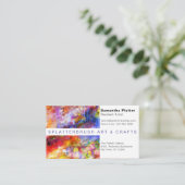 Mehrfarbenfarben-Spritzen-Künstler kreativ Visitenkarte (Stehend Vorderseite)