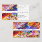 Mehrfarbenfarben-Spritzen-Künstler kreativ Visitenkarte (Vorne/Hinten)