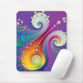 Mehrfarbenfrühlings-Spirale-Fraktal Mousepad (Mit Mouse)