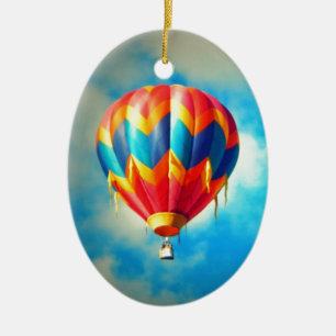 Mehrfarbenheißluft-Ballon Keramik Ornament