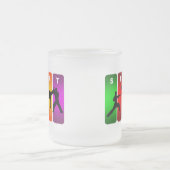 Mehrfarbenkarate-Emblem Mattglastasse (Mittel)