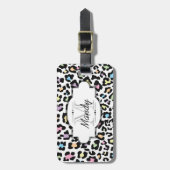 Mehrfarbenleopard-Druck-Gepäckanhänger Gepäckanhänger (Vorderseite vertikal)