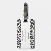 Mehrfarbenleopard-Druck-Gepäckanhänger Gepäckanhänger (Rückseite vertikal)