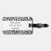 Mehrfarbenleopard-Druck-Gepäckanhänger Gepäckanhänger (Rückseite horizontal)