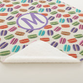 Mehrfarbenmakronen-u. des Punkt-| Monogramm Sherpadecke (3/4)