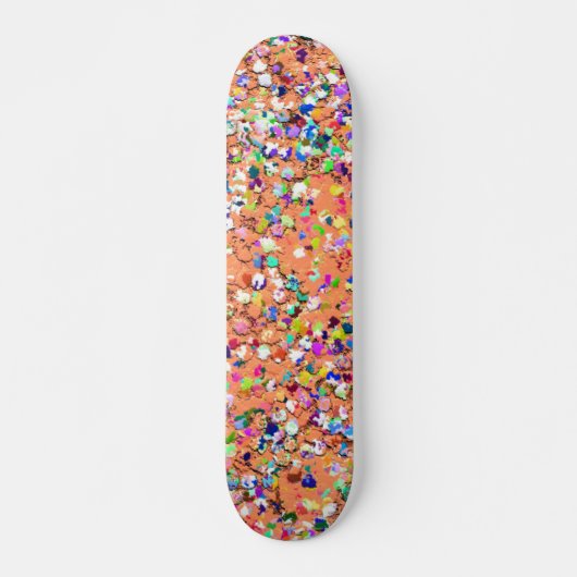 Mehrfarbenmosaik-moderner Korn-Glitzer #5 Skateboard (Vorne)