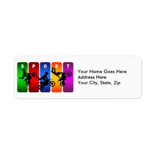 Mehrfarbenmotocross-Emblem