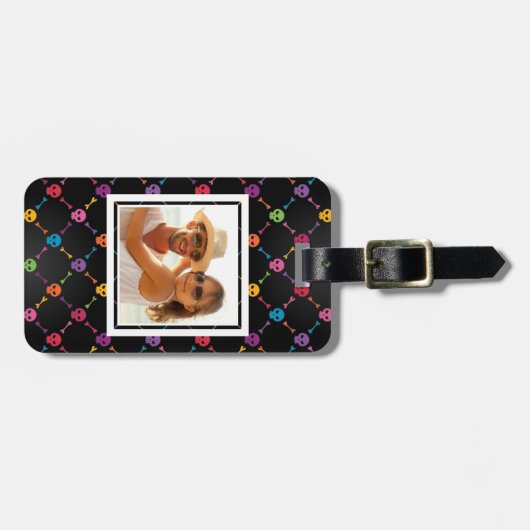 Mehrfarbenmuster des kundenspezifischen Fotos mit Gepäckanhänger (Vorderseite horizontal)