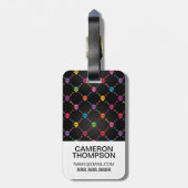 Mehrfarbenmuster des kundenspezifischen Fotos mit Gepäckanhänger (Rückseite vertikal)