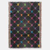 Mehrfarbenmuster mit den Schädeln Decke (Vorderseite Vertikal)