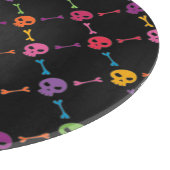 Mehrfarbenmuster mit den Schädeln Schneidebrett (Ecke)