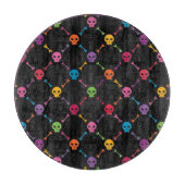 Mehrfarbenmuster mit den Schädeln Schneidebrett (Vorderseite)