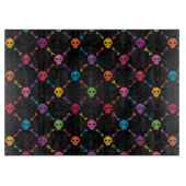 Mehrfarbenmuster mit den Schädeln Schneidebrett (Vorderseite)