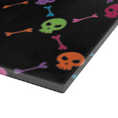 Mehrfarbenmuster mit den Schädeln Schneidebrett (Ecke)