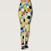 MehrfarbenPickleball Muster Leggings (Rückseite)